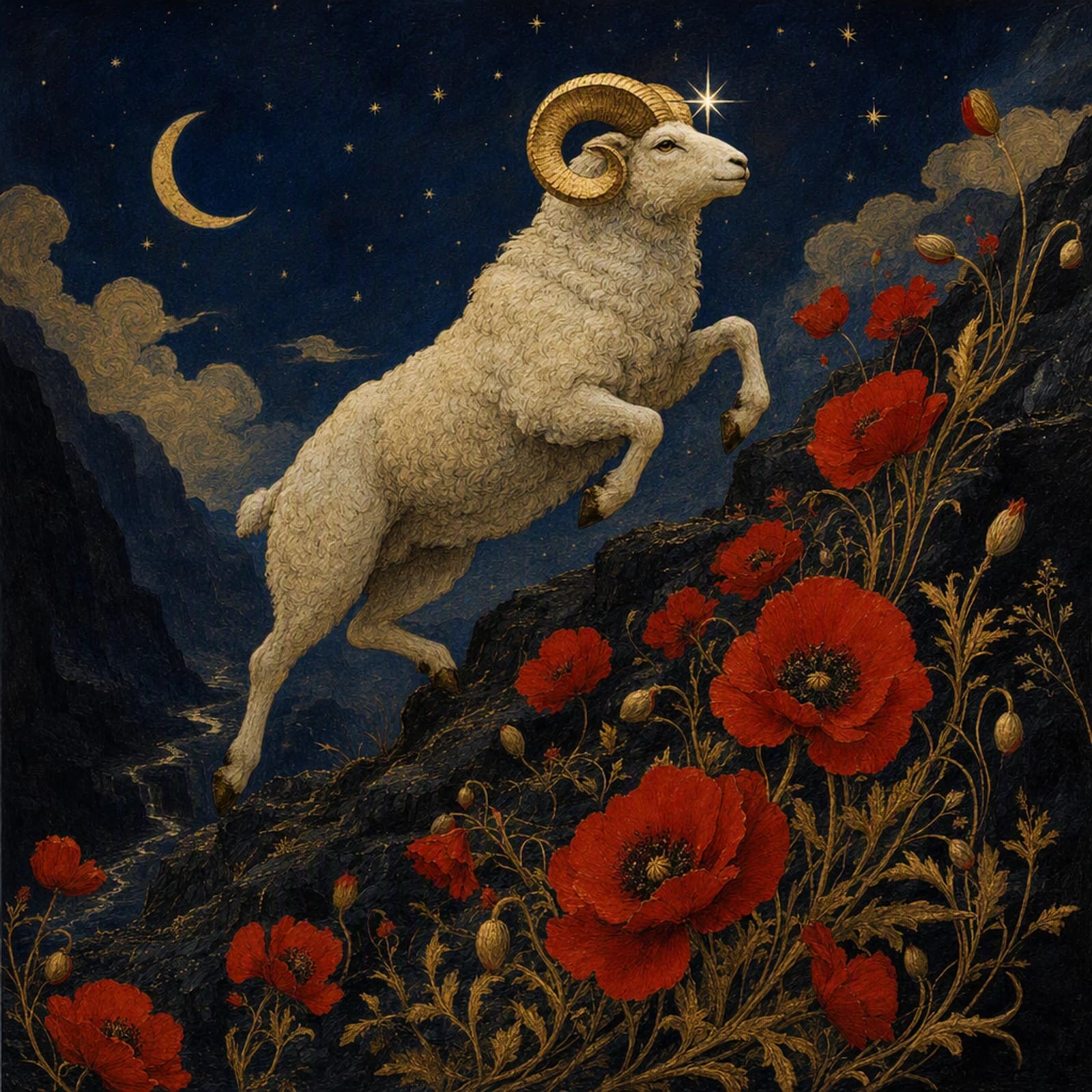 Aries celestial artwork from the Purchase Pony collection.