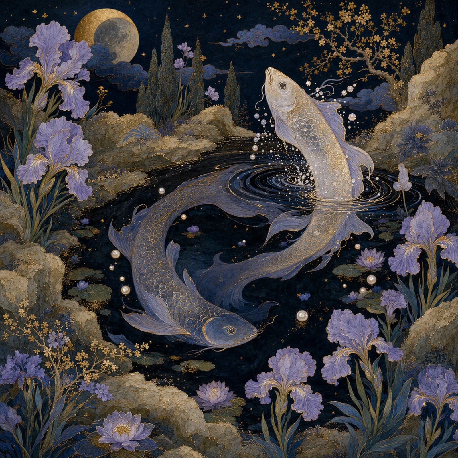 Pisces celestial artwork from the Purchase Pony collection.