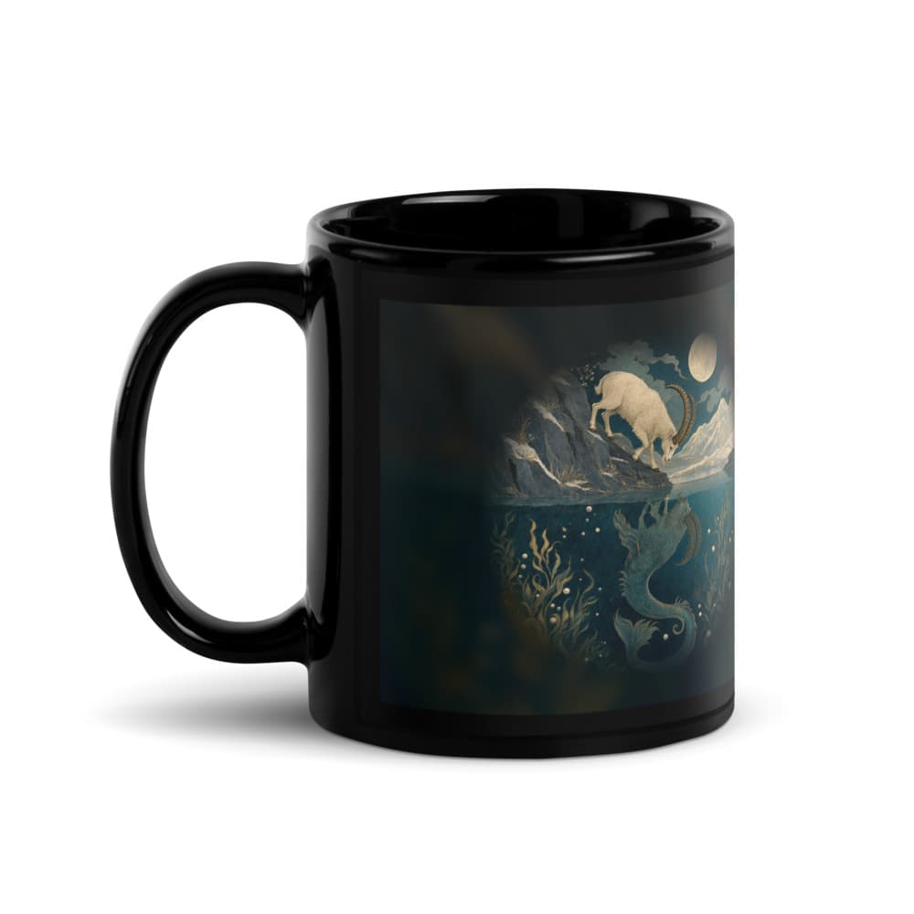 Capricorn Coffee Mug - Sea-Goat Seal, an original Purchase Pony Capricorn mug design.